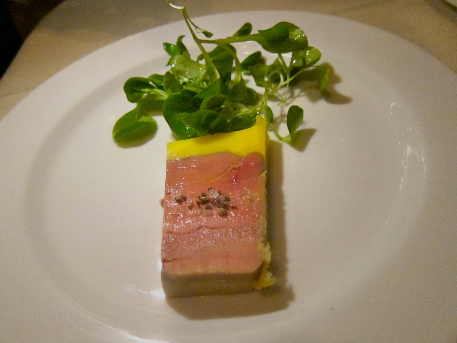 Chef Christian Delouvrier decides we must taste his exquisite foie gras. Photo: Gael Greene